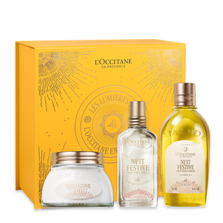 Presente Corporal e Eau de Toilette Amêndoa Noite Festiva,  Presente Corporal e Eau de Toilette Amêndoa Noite Festiva